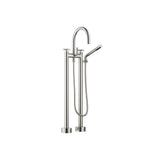 Dornbracht - Tara Two-Hole Tub Mixer For Freestanding Installation With Hand Shower Set In Platinum Matte - Platinum Matte