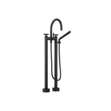 Dornbracht - Tara Two-Hole Tub Mixer For Freestanding Installation With Hand Shower Set In Black Matte - Black Matte