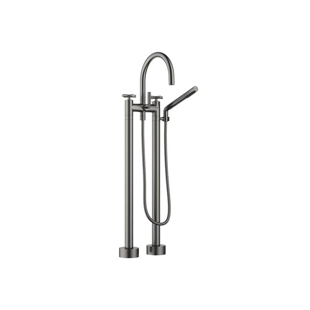Dornbracht - Tara Two-Hole Tub Mixer For Freestanding Installation With Hand Shower Set In Dark Platinum Matte - Dark platinum matte