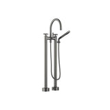 Dornbracht - Tara Two-Hole Tub Mixer For Freestanding Installation With Hand Shower Set In Dark Platinum Matte - Dark platinum matte