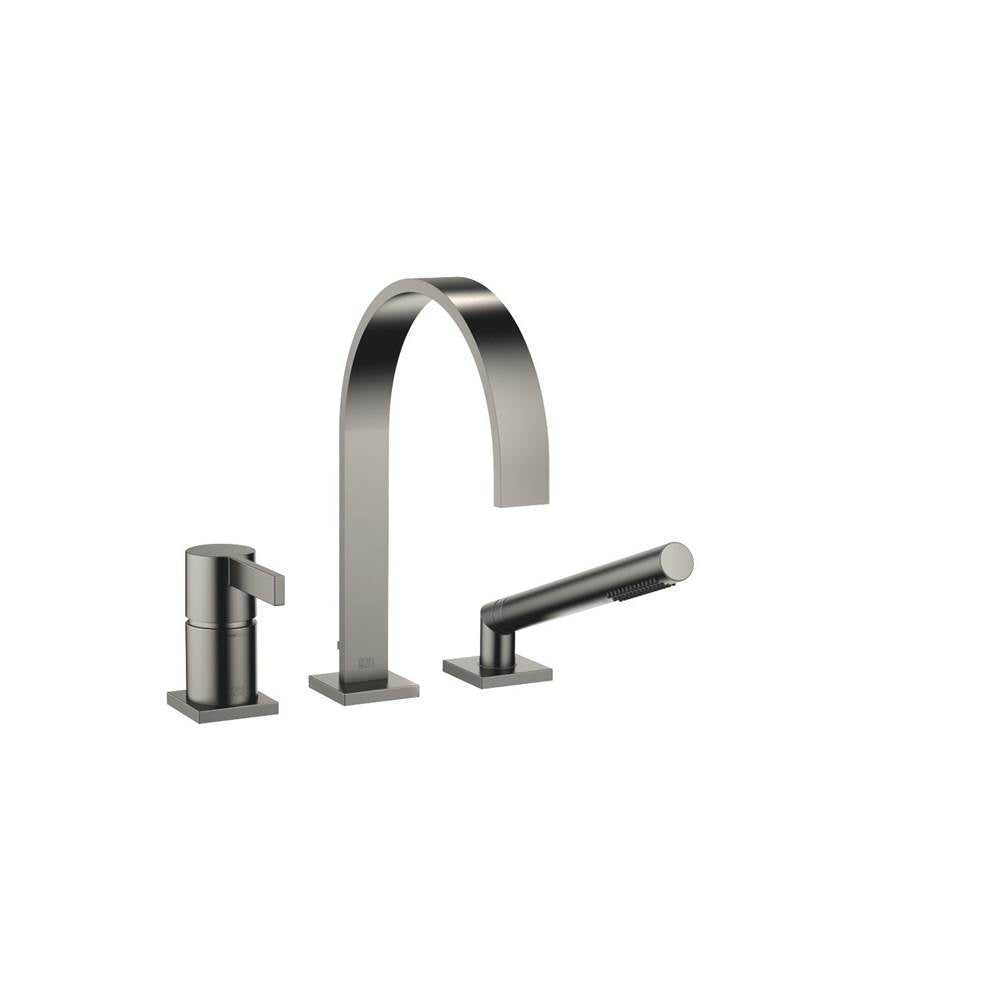 Dornbracht - MEM Three-Hole Single-Lever Tub Mixer For Deck-Mounted Tub Installation In Dark Platinum Matte - Dark platinum matte