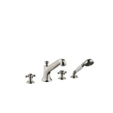 Dornbracht - Madison Deck-Mounted Tub Mixer, With Hand Shower Set For Deck-Mounted Tub Installation In Platinum Matte - Platinum Matte
