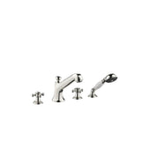 Dornbracht - Madison Deck-Mounted Tub Mixer, With Hand Shower Set For Deck-Mounted Tub Installation In Platinum - Platinum