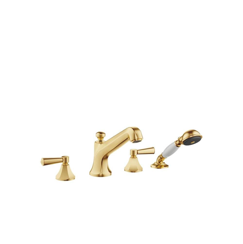 Dornbracht - Madison Flair Deck-Mounted Tub Mixer, With Hand Shower Set For Deck-Mounted Tub Installation In Brushed Durabrass - Brushed Durabrass