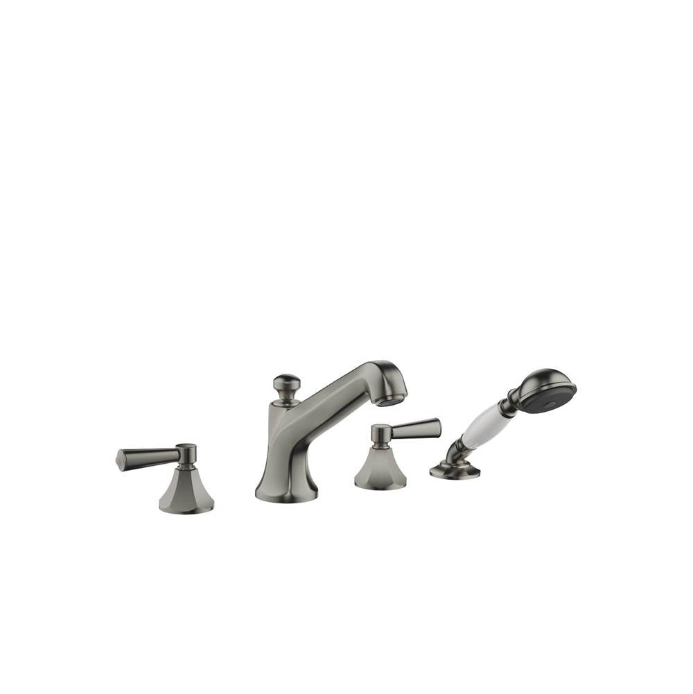 Dornbracht - Madison Flair Deck-Mounted Tub Mixer, With Hand Shower Set For Deck-Mounted Tub Installation In Dark Platinum Matte - Dark platinum matte