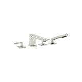 Dornbracht - LULU Deck-Mounted Tub Mixer, With Hand Shower Set For Deck-Mounted Tub Installation In Platinum Matte - Platinum Matte