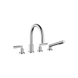 Dornbracht - Tara Deck-Mounted Tub Mixer, With Hand Shower Set For Deck-Mounted Tub Installation In Polished Chrome - Polished Chrome