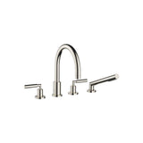 Dornbracht - Tara Deck-Mounted Tub Mixer, With Hand Shower Set For Deck-Mounted Tub Installation In Platinum - Platinum