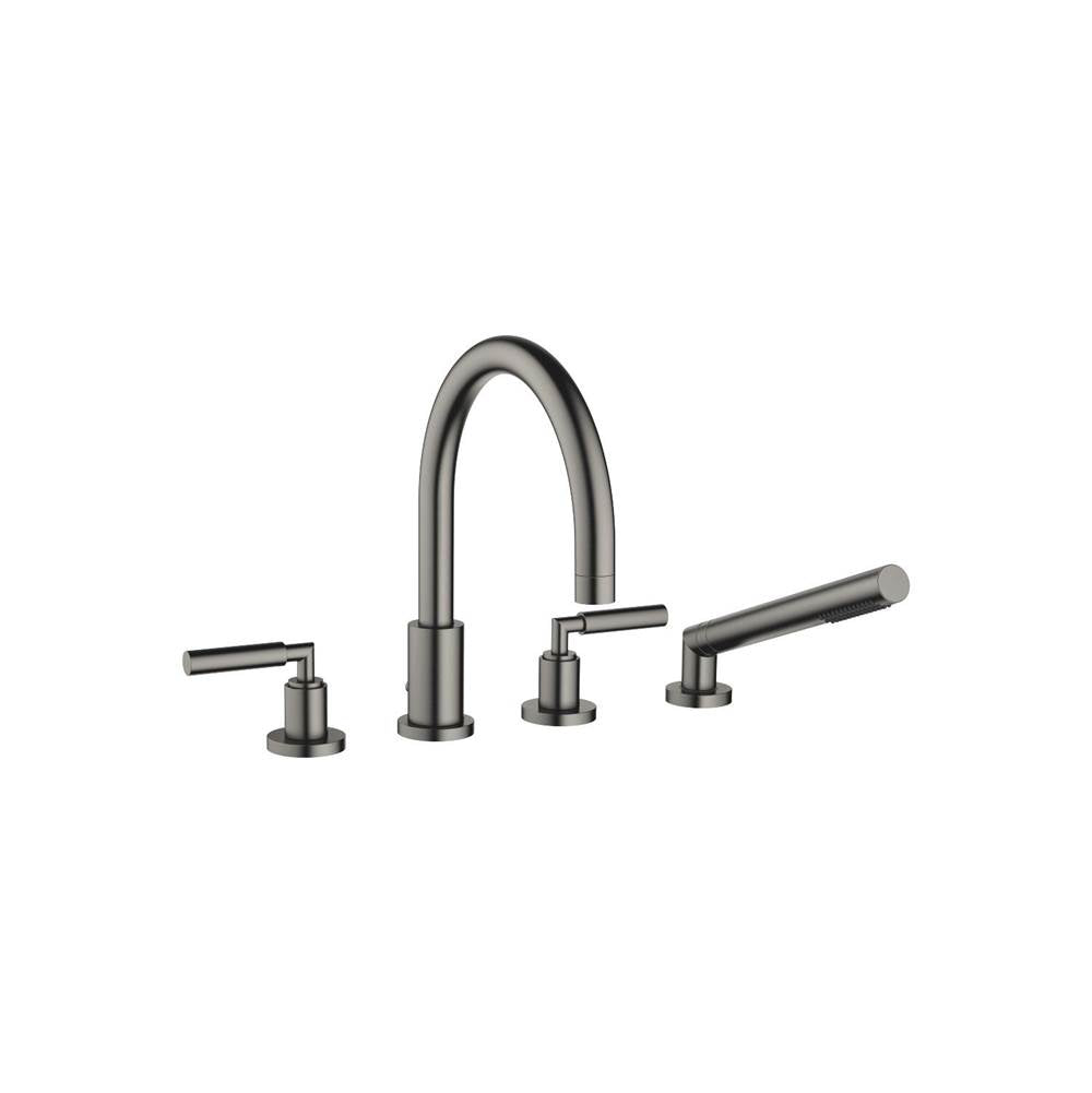 Dornbracht - Tara Deck-Mounted Tub Mixer, With Hand Shower Set For Deck-Mounted Tub Installation In Dark Platinum Matte - Dark platinum matte