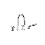 Dornbracht - Tara Deck-Mounted Tub Mixer, With Hand Shower Set For Deck-Mounted Tub Installation In Polished Chrome - Polished Chrome