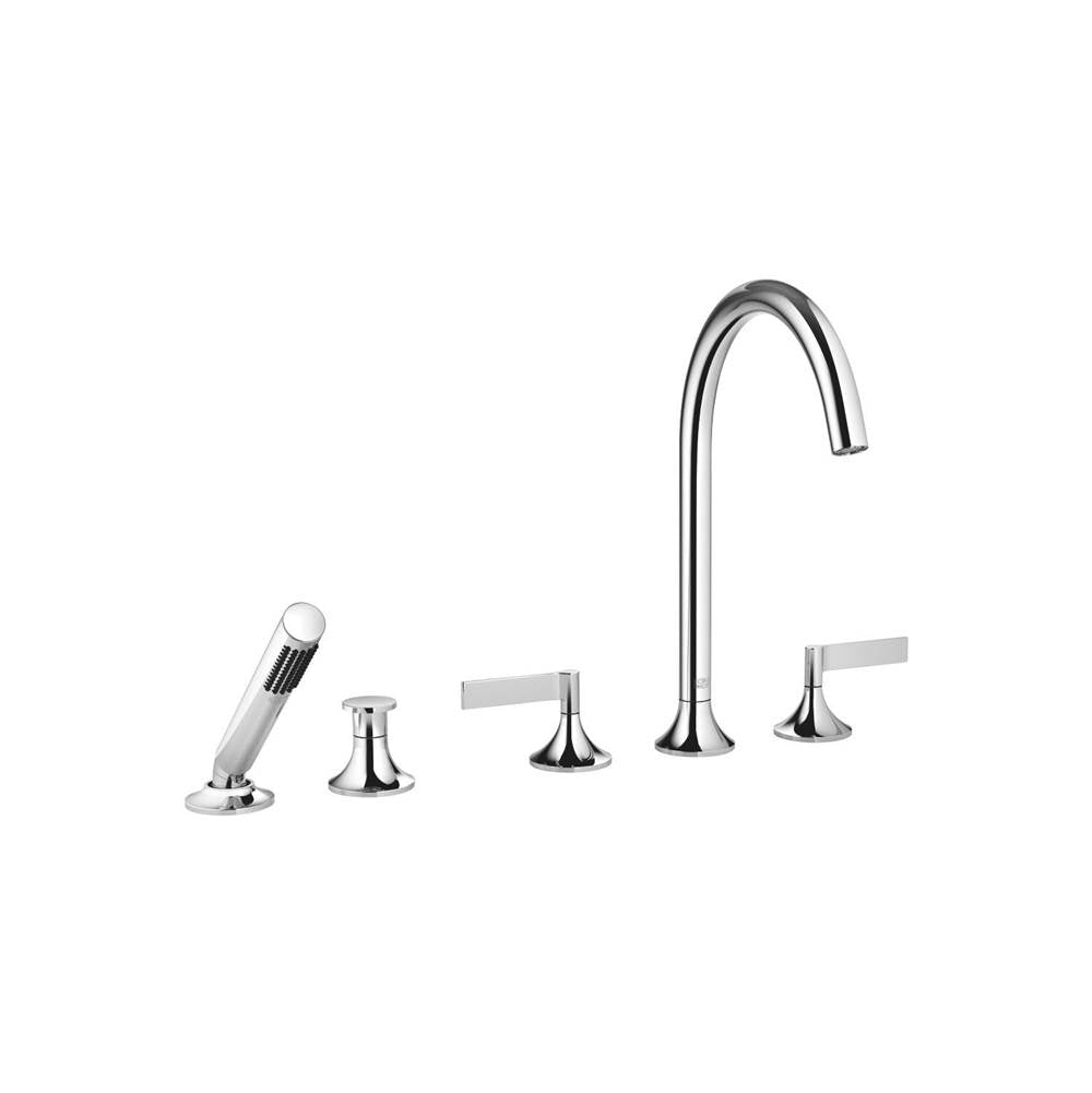 Dornbracht - VAIA Five Hole Tub Set For Deck-Mounted Tub Installation With Diverter In Platinum - Platinum
