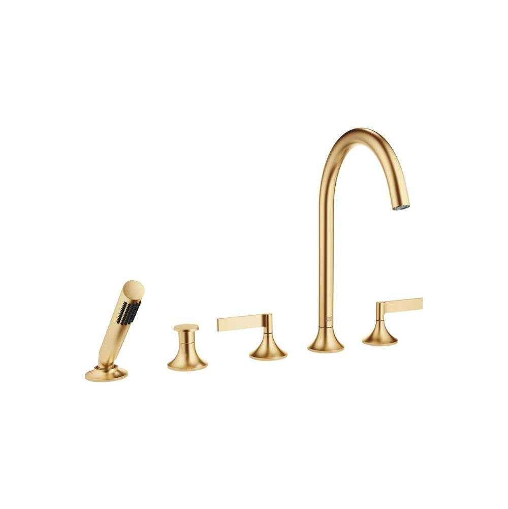 Dornbracht - VAIA Five Hole Tub Set For Deck-Mounted Tub Installation With Diverter In Brushed Durabrass - Brushed Durabrass