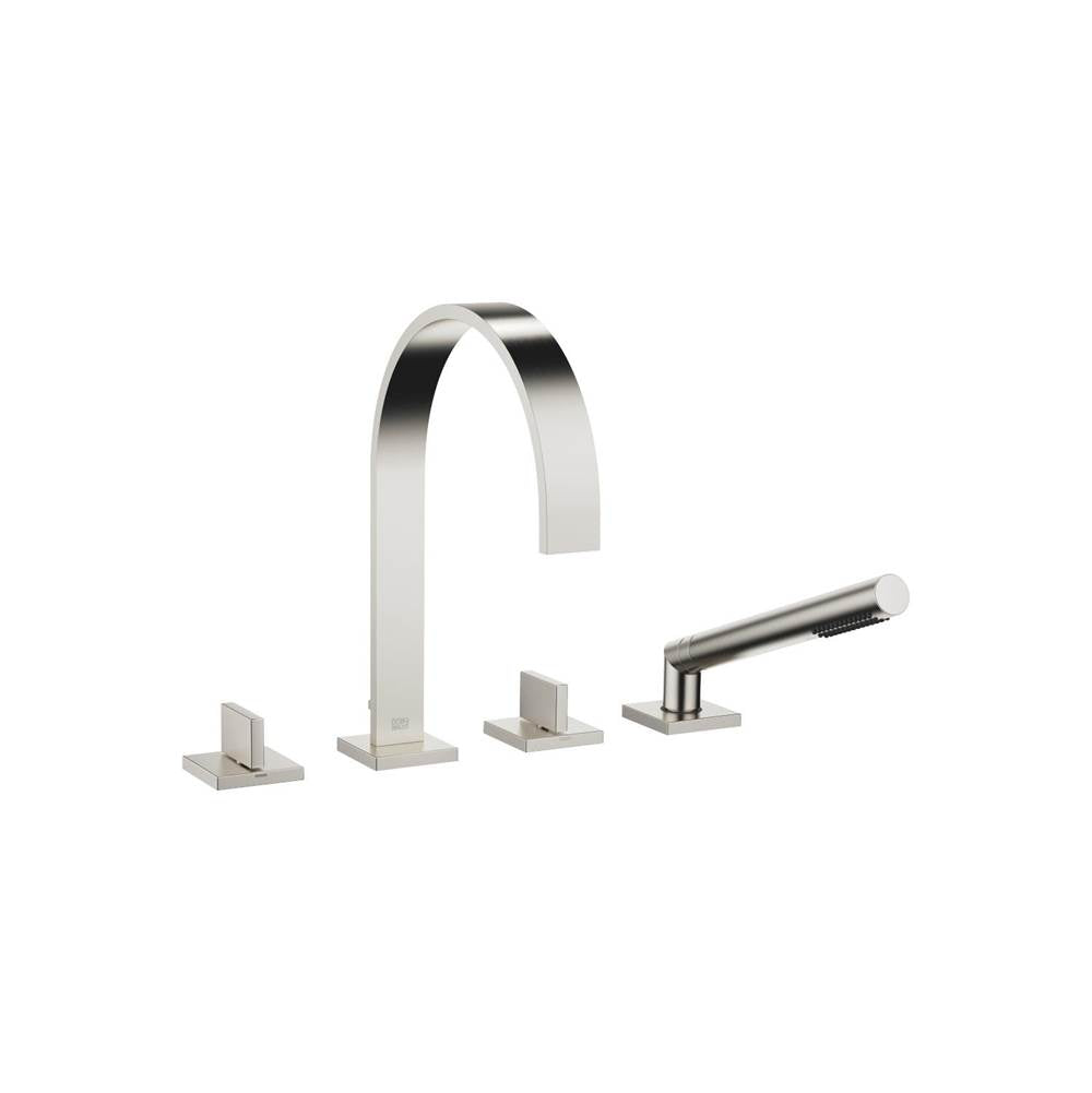 Dornbracht - MEM Deck-Mounted Tub Mixer, With Hand Shower Set For Deck-Mounted Tub Installation In Platinum Matte - Platinum Matte