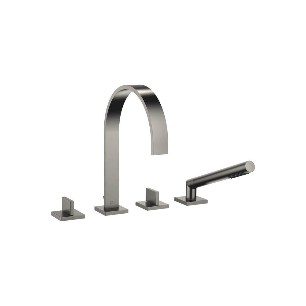 Dornbracht - MEM Deck-Mounted Tub Mixer, With Hand Shower Set For Deck-Mounted Tub Installation In Dark Platinum Matte - Dark platinum matte