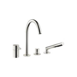 Dornbracht - Meta Deck-Mounted Tub Mixer, With Hand Shower Set For Deck-Mounted Tub Installation In Platinum Matte - Platinum Matte