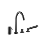 Dornbracht - Meta Deck-Mounted Tub Mixer, With Hand Shower Set For Deck-Mounted Tub Installation In Black Matte - Black Matte