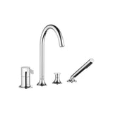 Dornbracht - VAIA Deck-Mounted Tub Mixer, With Hand Shower Set For Deck-Mounted Tub Installation In Platinum - Platinum