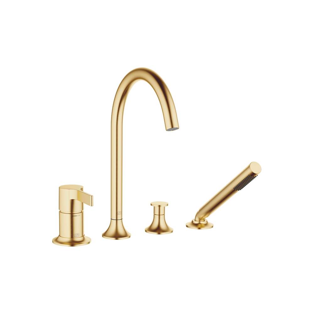 Dornbracht - VAIA Deck-Mounted Tub Mixer, With Hand Shower Set For Deck-Mounted Tub Installation In Brushed Durabrass - Brushed Durabrass