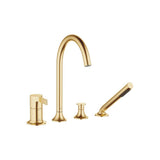 Dornbracht - VAIA Deck-Mounted Tub Mixer, With Hand Shower Set For Deck-Mounted Tub Installation In Brushed Durabrass - Brushed Durabrass
