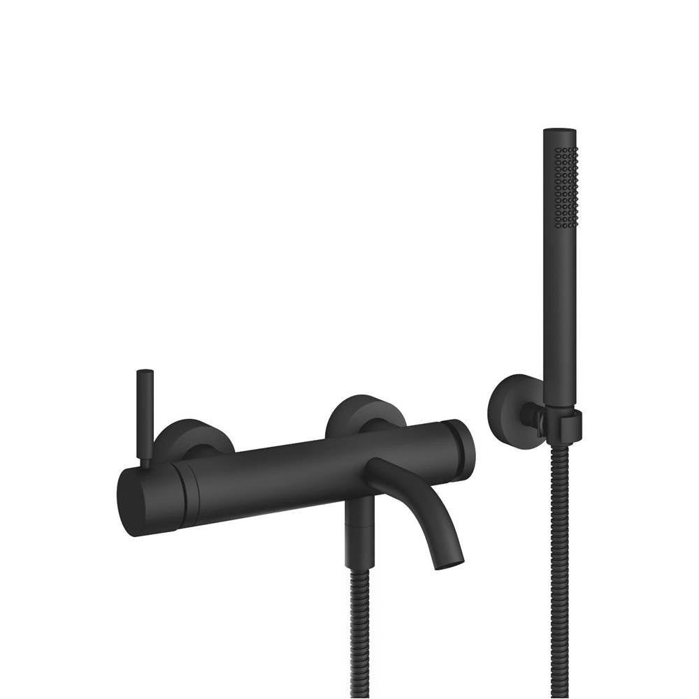 Dornbracht - Meta Single-Lever Tub Mixer For Wall-Mounted Installation With Hand Shower Set In Black Matte - Black Matte