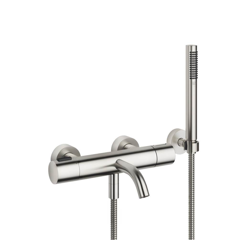 Dornbracht - Tub Thermostat For Wall-Mounted Installation With Hand Shower Set In Platinum Matte - Platinum Matte