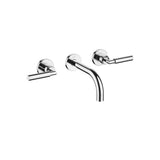 Dornbracht - Wall-Mounted Three-Hole Lavatory Mixer Without Drain In Brushed Durabrass - Brushed Durabrass