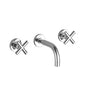 Dornbracht - Tara Wall-Mounted Three-Hole Lavatory Mixer Without Drain In Dark Platinum Matte - Dark platinum matte