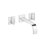 Dornbracht - Wall-Mounted Three-Hole Lavatory Mixer Without Drain In Brushed Durabrass - Brushed Durabrass