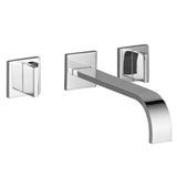 Dornbracht - MEM Wall-Mounted Three-Hole Lavatory Mixer Without Drain In Dark Platinum Matte - Dark platinum matte