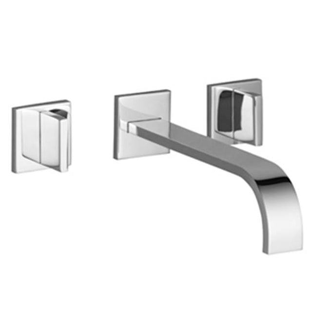 Dornbracht - MEM Wall-Mounted Three-Hole Lavatory Mixer Without Drain In Dark Platinum Matte - Dark platinum matte