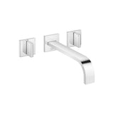 Dornbracht - Wall-Mounted Three-Hole Lavatory Mixer Without Drain In Brushed Durabrass - Brushed Durabrass