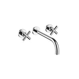 Dornbracht - Wall-Mounted Three-Hole Lavatory Mixer Without Drain In Brushed Durabrass - Brushed Durabrass