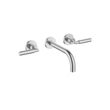 Dornbracht - Tara Wall-Mounted Three-Hole Lavatory Mixer Without Drain In Chrome Matte - Chrome Matte