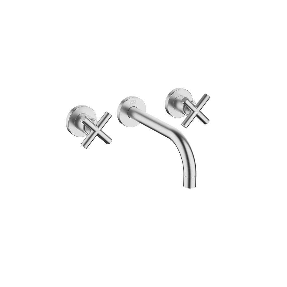 Dornbracht - Tara Wall-Mounted Three-Hole Lavatory Mixer Without Drain In Chrome Matte - Chrome Matte