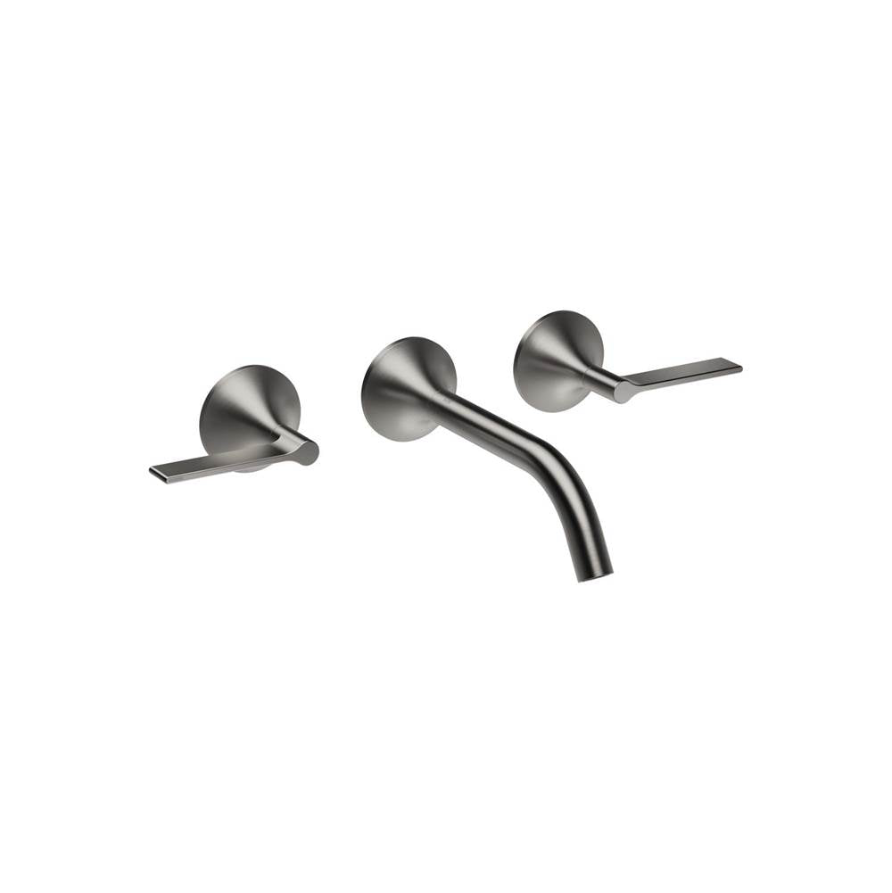 Dornbracht - VAIA Wall-Mounted Three-Hole Lavatory Mixer Without Drain In Dark Platinum Matte - Dark platinum matte