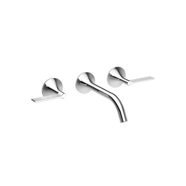 Dornbracht - VAIA Wall-Mounted Three-Hole Lavatory Mixer Without Drain In Polished Chrome - Polished Chrome