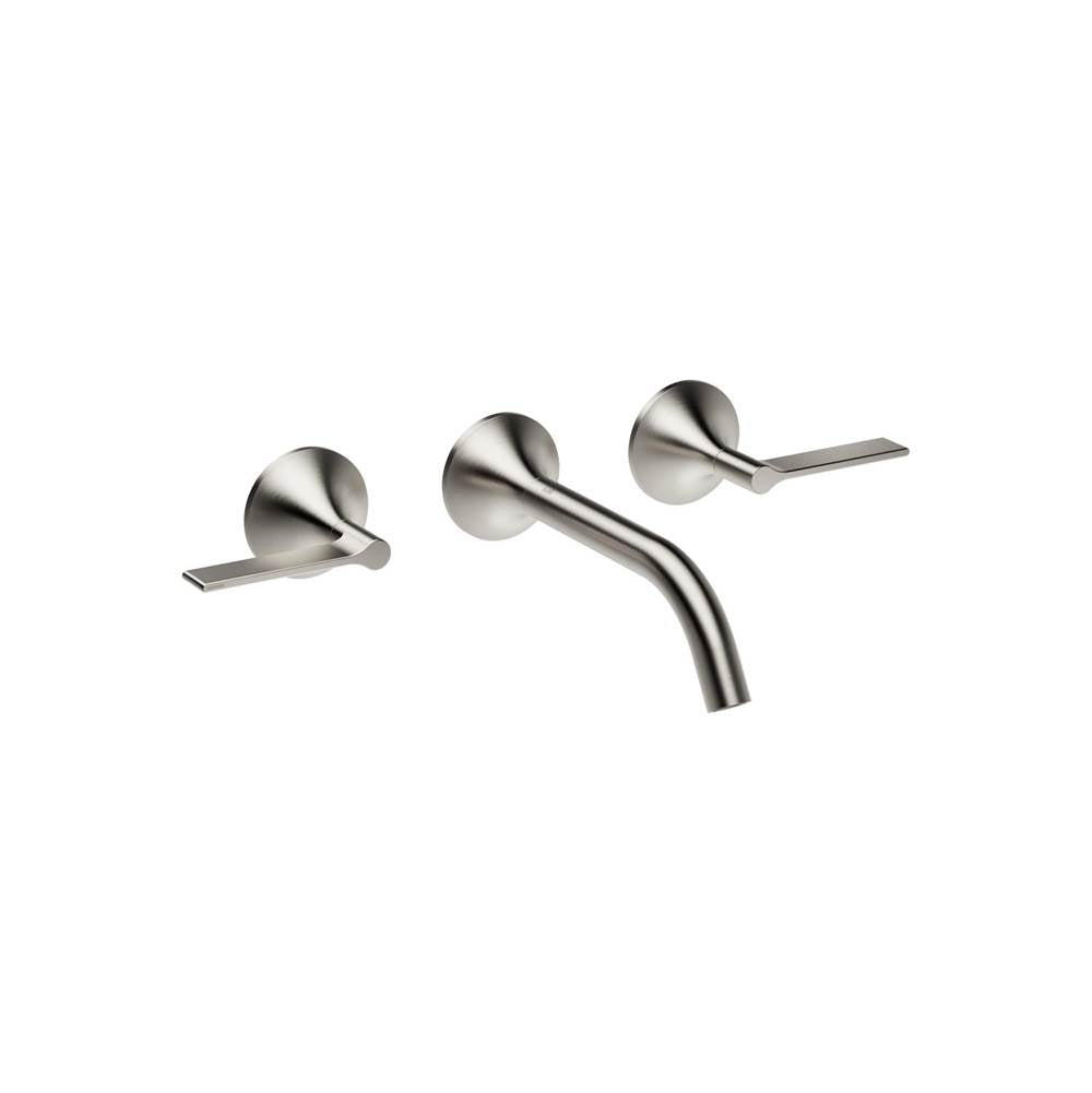 Dornbracht - VAIA Wall-Mounted Three-Hole Lavatory Mixer Without Drain In Platinum Matte - Platinum Matte