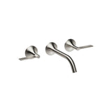 Dornbracht - VAIA Wall-Mounted Three-Hole Lavatory Mixer Without Drain In Platinum Matte - Platinum Matte