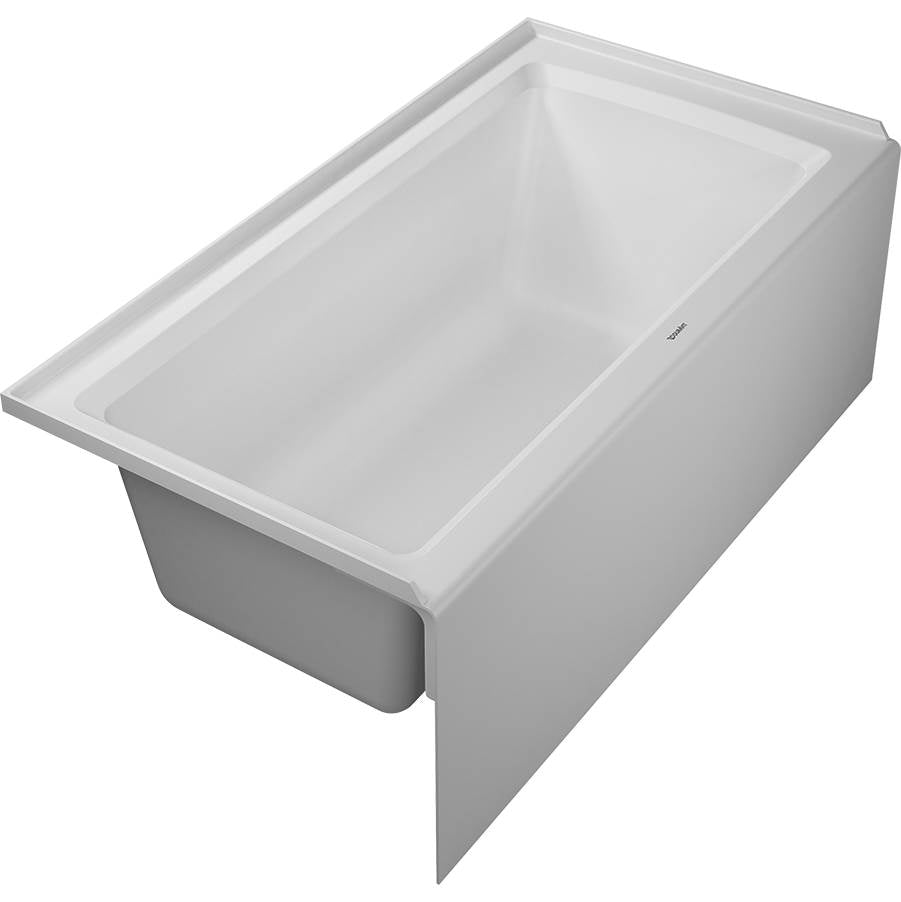 Duravit - Duravit Architec 60'' x 32'' Bathtub White with panel height 21, drain left, White - White