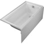 Duravit - Duravit Architec 60'' x 32'' Bathtub White with panel height 21, drain right, White - White