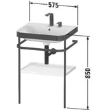 Happy D.2 Plus C-Bonded Vanity Kit with Sink and Metal Console White