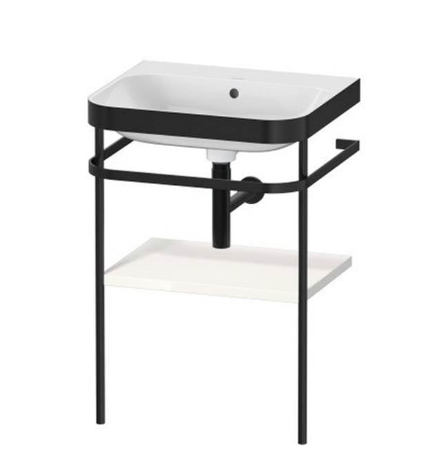 Duravit - Happy D.2 Plus C-Bonded Vanity Kit with Sink and Metal Console White - White High Gloss