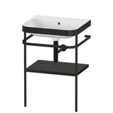 Duravit - Happy D.2 Plus C-Bonded Vanity Kit with Sink and Metal Console Walnut Brushed - Walnut Brushed