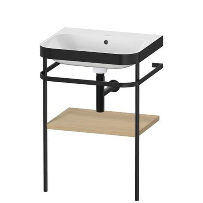 Duravit - Happy D.2 Plus C-Bonded Vanity Kit with Sink and Metal Console Mediterranean Oak - Mediterranean Oak