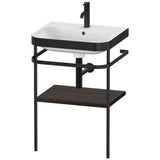 Duravit - Happy D.2 Plus C-Bonded Vanity Kit with Sink and Metal Console Walnut Brushed - Walnut Brushed