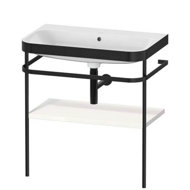 Duravit - Happy D.2 Plus C-Bonded Vanity Kit with Sink and Metal Console White - White High Gloss