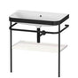 Duravit - Happy D.2 Plus C-Bonded Vanity Kit with Sink and Metal Console White - White High Gloss