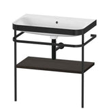 Duravit - Happy D.2 Plus C-Bonded Vanity Kit with Sink and Metal Console Walnut Brushed - Walnut Brushed