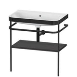 Duravit - Happy D.2 Plus C-Bonded Vanity Kit with Sink and Metal Console Graphite - Graphite Super Matte