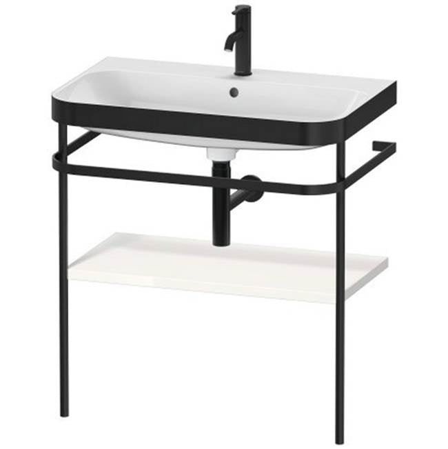 Duravit - Happy D.2 Plus C-Bonded Vanity Kit with Sink and Metal Console White - White High Gloss
